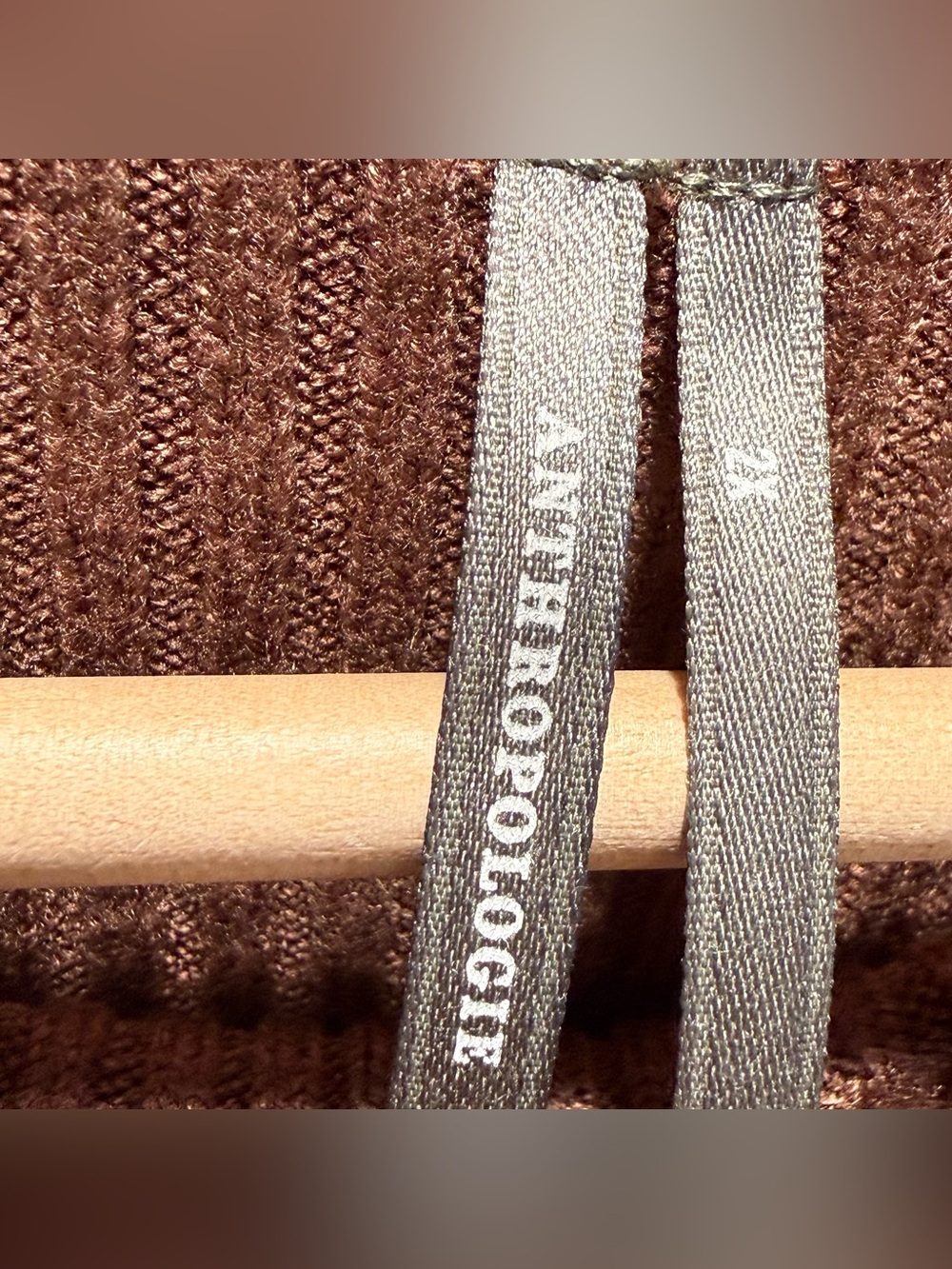 Anthropologie Twofer Knit Ribbed Satin Pleated Maxi Dress Size 2X Brown - Picture 11 of 14